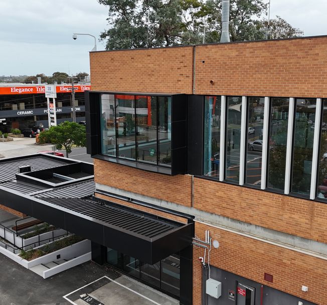 Aluminium cladding and light gauge steel framing